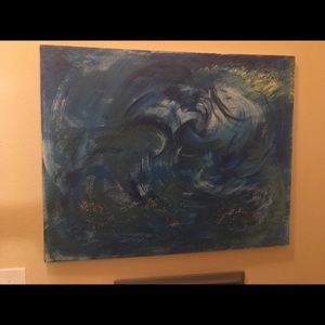 Original oil painting inside the wAve